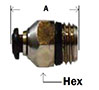 Nickel Plated Brass Push In Metric Tube Straight Male Diagram